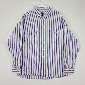 Panhandle Slim Men's Western‎ Button Down Shirt Striped Size LARGE